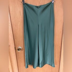 JOIE-Wide Leg Crop Culotte Pants Olive Green Size 10